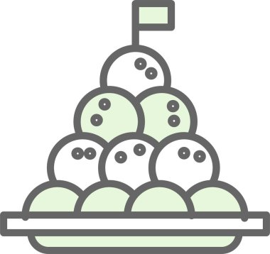 Köfteli kase, vektör çizimi 