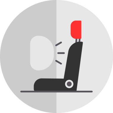 Hava yastığı sandalye simgesi taslak biçimi 