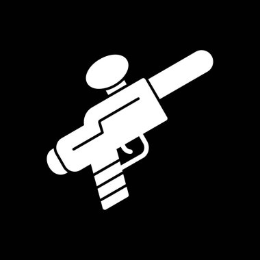 Paintball tabancası simgesi, vektör illüstrasyonu 