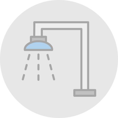 Duş. Web simgesi basit illüstrasyon                             