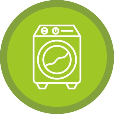 Bir çamaşır makinesinin vektör çizimi