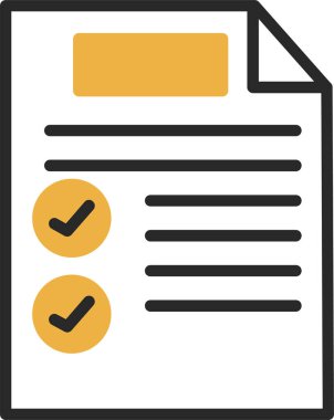 Belge simgesinin vektör illüstrasyonu 