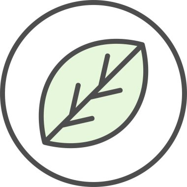 Yaprak ikonu vektör illüstrasyonu