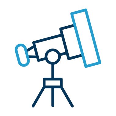 Teleskop. Web simgesi basit illüstrasyon