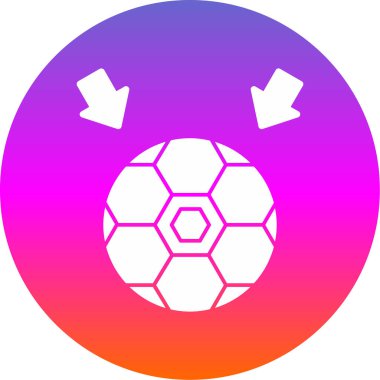 Futbol topu simgesi, vektör illüstrasyonu basit tasarım