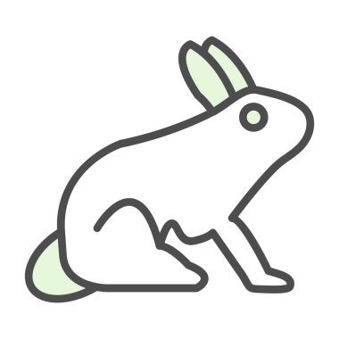 Paskalya Tavşanı ikonu, vektör çizimi. Paskalya tavşanı