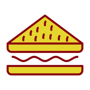 Sandviç. Web simgesi basit illüstrasyon           