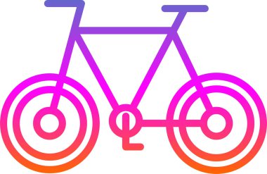 Bisiklet yassı simgesinin vektör illüstrasyonu