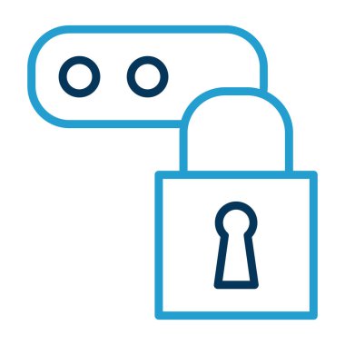 Şifre. Web simgesi basit illüstrasyon 