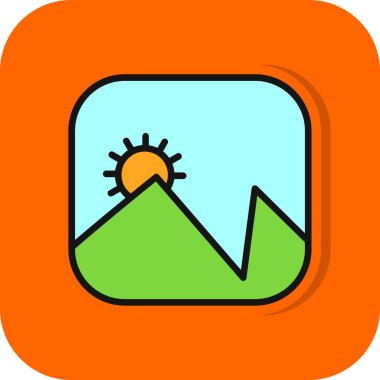 dağ ikonu vektör illüstrasyonu