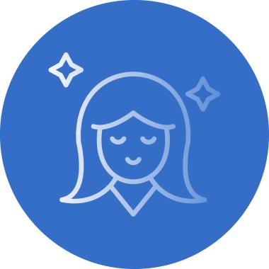 kadın avatar simgesi, vektör illüstrasyonu 