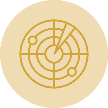 Radar modern simgesinin vektör illüstrasyonu              