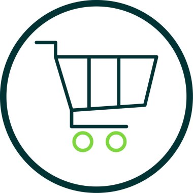 Alışveriş arabası ikonu, illüstrasyon 