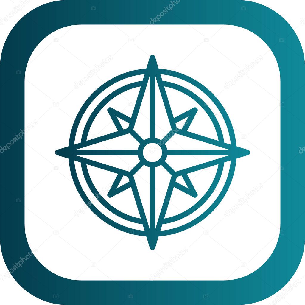 Wind rose  icon. vector illustration
