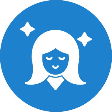 kadın avatar simgesi, vektör illüstrasyonu 