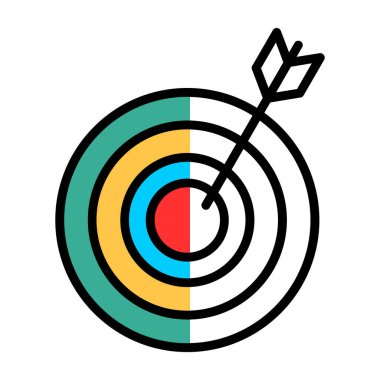 Hedef simgenin vektör illüstrasyonu 
