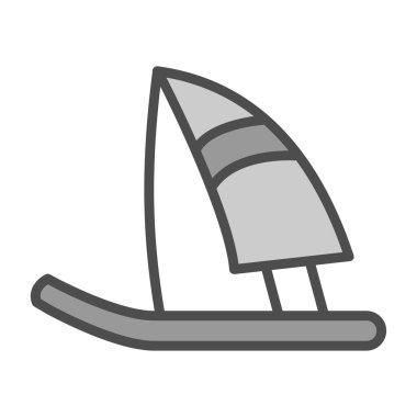 Tekne. Web simgesi basit illüstrasyon 