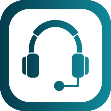 Kulaklık simgesinin vektör illüstrasyonu 