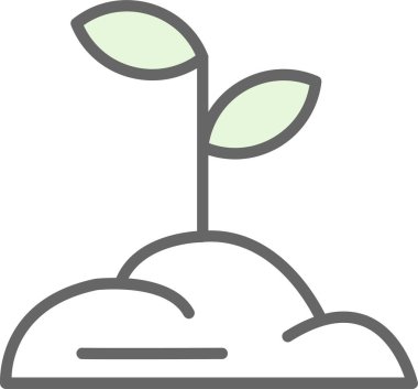 Filizler. Web simgesi basit illüstrasyon          