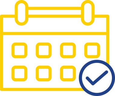 Takvim simgesi, vektör illüstrasyonu basit tasarım