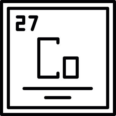 Kimyasal simge vektör çizimi