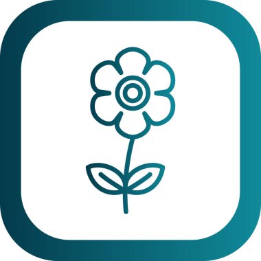 Vektör Çiçeği Simgesi illüstrasyonu