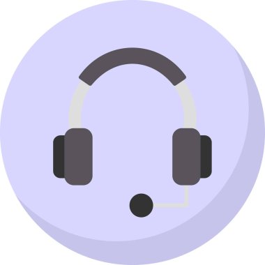 Kulaklık simgesinin vektör illüstrasyonu 