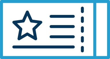 bilet ikonu vektör illüstrasyonu