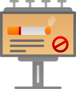 reklam panosu simgesi, vektör illüstrasyonu basit tasarım