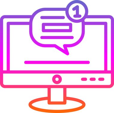 Bilgisayar. Web simgesi basit illüstrasyon