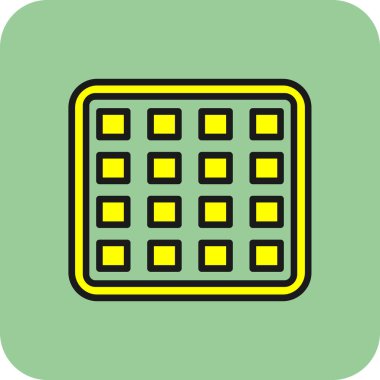 waffle düz vektör simgesi 