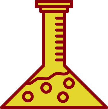 Bilim şişesi. Basit tasarım. Beaker vektör simgesi              