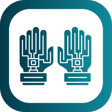 VR Eldivenleri veya Veri Eldivenleri Simgesi, vektör 