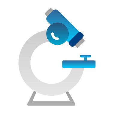 mikroskop simgesi, vektör illüstrasyonu basit tasarım