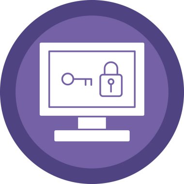 Kilit. Web simgesi basit illüstrasyon