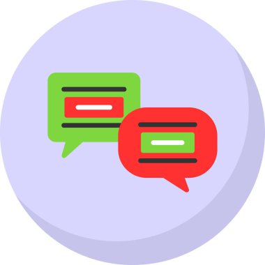 Konuş. Web simgesi basit illüstrasyon