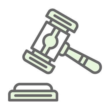 Yargıç Tokmak ikonu. Beyaz arkaplanda izole edilmiş web tasarımı için Yargıç Tokmak vektör simgesi