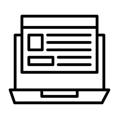 Web sitesi vektör düz simgesi 