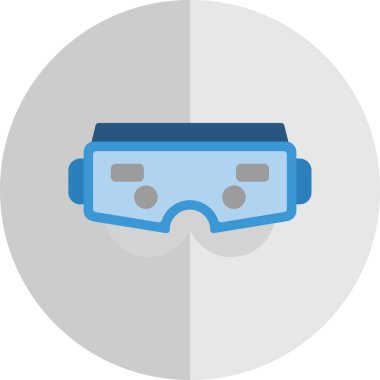 Sanal gerçeklik gözlüklerinin vektör çizimi.