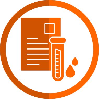 tıbbi test yuvarlak vektör simgesi