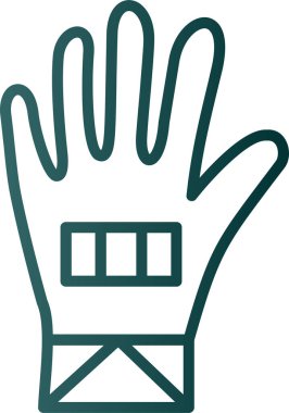 eldiven ağ ikonu vektör illüstrasyonu 