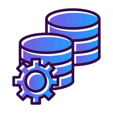 veritabanı vektör simgesi modern basit illüstrasyon