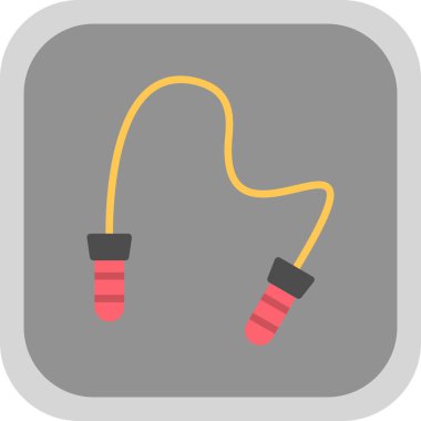 Düz renk simgesini atla. İp atlıyorum. İzole vektör illüstrasyonu