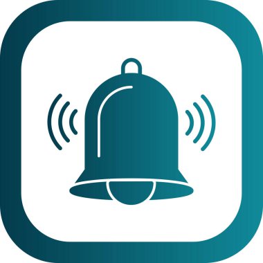 Tek izole çan simgesinin vektör illüstrasyonu 