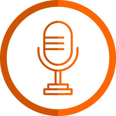 mikrofon simgesi, vektör illüstrasyonu basit tasarım