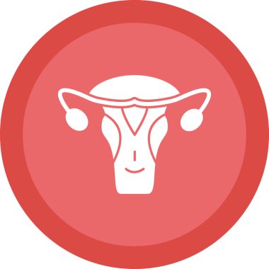 Rahim anatomisi simgesinin vektör çizimi