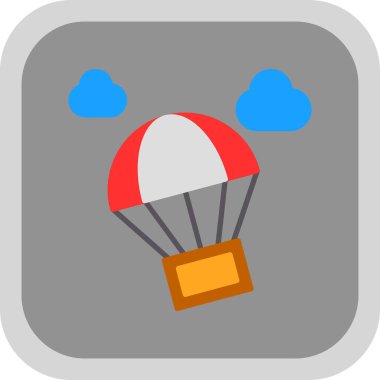 paraşüt ağ simgesi, basit vektör illüstrasyonu