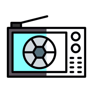 TV simgesi vektör illüstrasyonu 