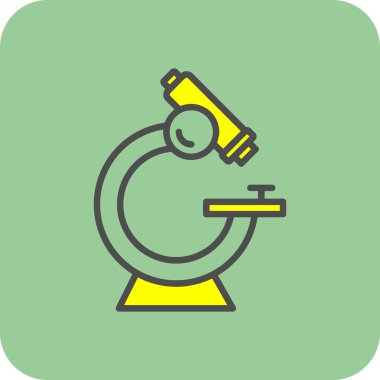 mikroskop simgesi, vektör illüstrasyonu basit tasarım