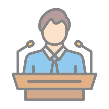 hoparlör vektörü düz renk simgesi